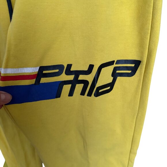 Black Pyramid Mens Yellow Joggers Cotton Size L - Picture 2 of 6